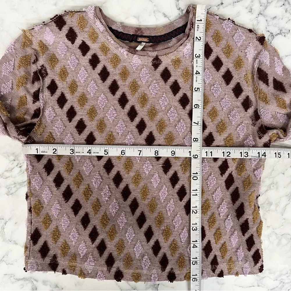 Free People Magic Carpet Diamond Terry Cloth Tee Size XS